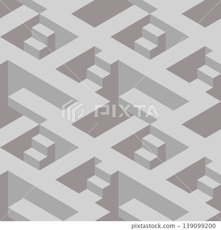 Seamless pattern with stairs making an optical illusion. Seamless pattern with stairs making an optical illusion. 139099200