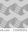 Seamless pattern with stairs making an optical illusion. 139099201