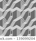 Seamless pattern with stairs making an optical illusion. 139099204