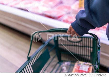 A scene from everyday life while shopping inside a supermarket. A scene from everyday life while shopping inside a supermarket. 139099284