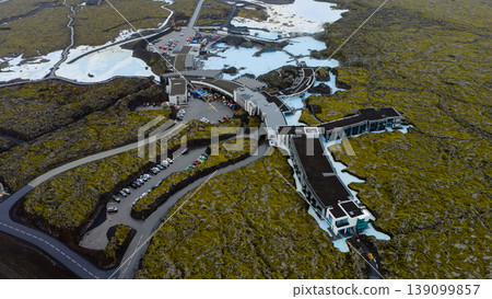 Aerial View of Blue Lagoon Geothermal Spa in Iceland's Volcanic Landscape Aerial View of Blue Lagoon Geothermal Spa in Iceland's Volcanic Landscape 139099857
