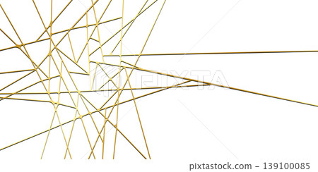 Abstract golden geometric lines on white background. Vector illustration Abstract golden geometric lines on white background. Vector illustration 139100085