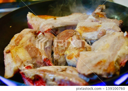 排骨的烹飪過程，褐化 139100760