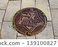 北海道函館市的污水井蓋 139100827