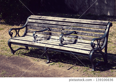 Winter park bench Winter park bench 139100836