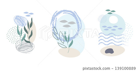 Abstract marine graphic vector illustration Abstract marine graphic vector illustration 139100889