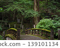 The approach to the mountain temple and the bridge, covered in greenery. 139101134