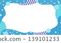 Japanese-style, summer-appropriate wave frame 139101233