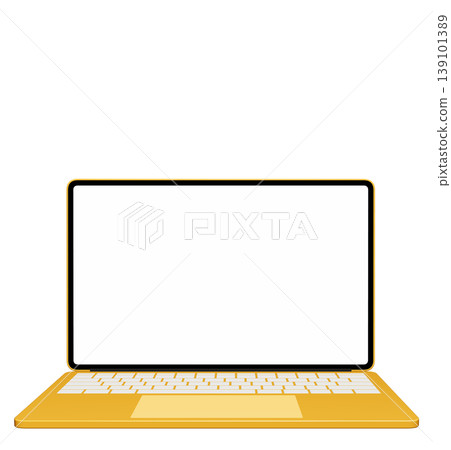 Yellow laptop 139101389