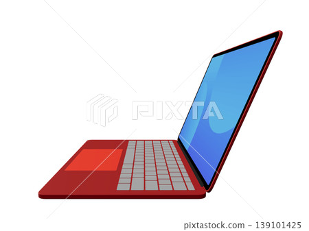 Close-up of a red laptop Close-up of a red laptop 139101425