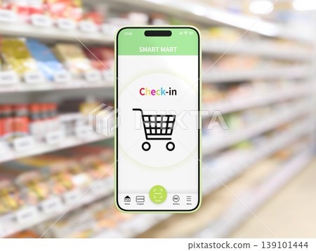 Tilted smartphone payment app screen 139101444