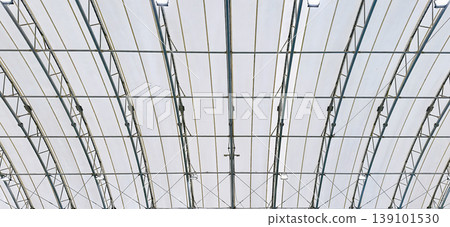Architectural background material featuring regularly arranged steel frame roofs Architectural background material featuring regularly arranged steel frame roofs 139101530
