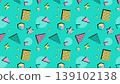 Memphis Background Retro Background With Different Color Figures 139102138