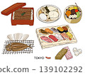 Tokyo Gourmet Set | Sushi, Unaju (eel rice bowl), Oden (Japanese stew), Anmitsu (sweet bean paste dessert), Kusaya (fermented fish) 139102292
