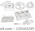 Tokyo Gourmet Set | Sushi, Unaju (eel rice bowl), Oden (Japanese stew), Anmitsu (sweet bean paste dessert), Kusaya (fermented fish) 139102295