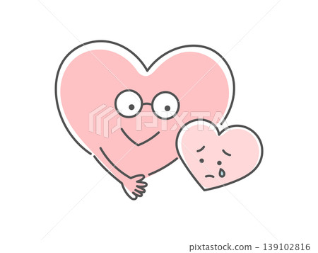 Illustration of a heart character representing closeness Illustration of a heart character representing closeness 139102816