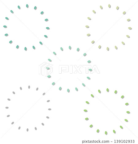 A set of circular frames featuring hand-drawn dots. A set of circular frames featuring hand-drawn dots. 139102933