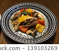 Stir-fried beef vegetables 139103269