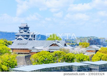 Kumamoto Castle in Spring, Kumamoto City, Kumamoto Prefecture 139103324