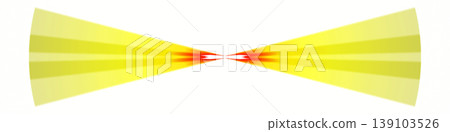 Yellow bow tie-shaped rays of light on a transparent background Yellow bow tie-shaped rays of light on a transparent background 139103526