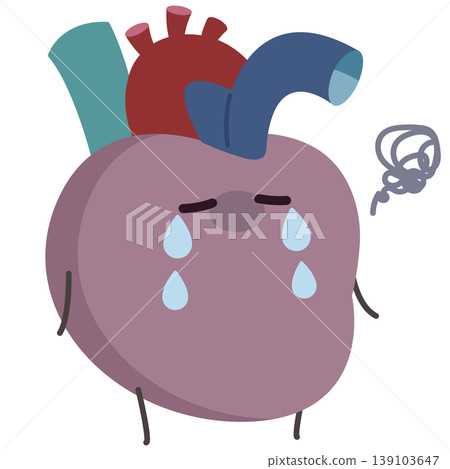 Unhealthy heart (facing right) Unhealthy heart (facing right) 139103647