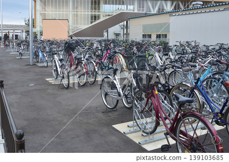 Free bicycle parking area in front of the station Free bicycle parking area in front of the station 139103685