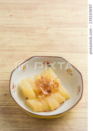 Herring roe topped with bonito flakes Herring roe topped with bonito flakes 139103697