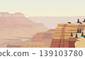 Dust Veils Grand Canyon Flat Design Illustration 139103780
