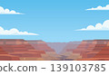 Open Breath Grand Canyon Flat Design Illustration 139103785
