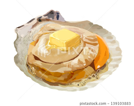 烤扇貝(附殼,配奶油) 烤扇貝(附殼,配奶油) 139103883
