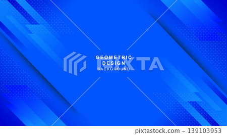 A vector background featuring a blue geometric design combining diagonal lines and dots. 139103953