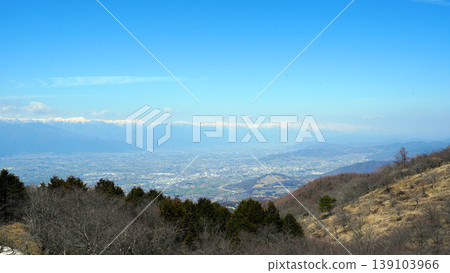 View of the Matsumoto area and the Northern Alps from Takabocchi Plateau View of the Matsumoto area and the Northern Alps from Takabocchi Plateau 139103966