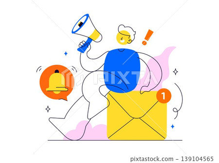 Notification System Vector Illustration with Mobile Alerts Messages Icons User Interaction and Digital Communication Design In Clean Modern Style Notification System Vector Illustration with Mobile Alerts Messages Icons User Interaction and Digital Communication Design In Clean Modern Style 139104565