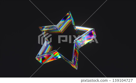 3D render of crystal star 3D render of crystal star 139104727