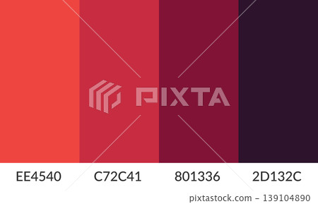 Abstract color palette banner versatile collection of shade and swatch 139104890