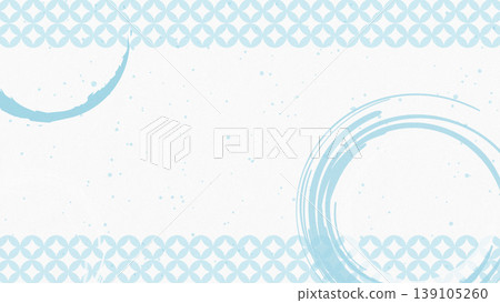 Japanese pattern (Shippo) and calligraphy background, white background Japanese pattern (Shippo) and calligraphy background, white background 139105260
