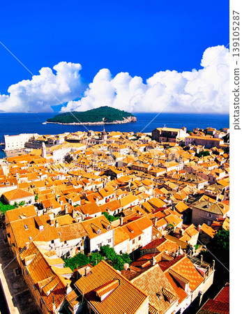 Spectacular views of the old town of Dubrovnik, a world heritage site and fortress Spectacular views of the old town of Dubrovnik, a world heritage site and fortress 139105287