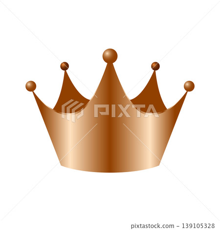 Crown icon illustration: Bronze crown Crown icon illustration: Bronze crown 139105328