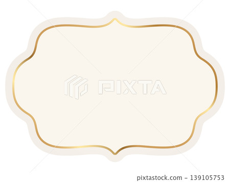 Islamic ornamental luxury frame with golden border. Arabic luxury decorative label. Ramadan design element. Vector illustration Islamic ornamental luxury frame with golden border. Arabic luxury decorative label. Ramadan design element. Vector illustration 139105753