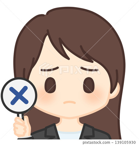 拿著十字架標籤的女員工 139105930