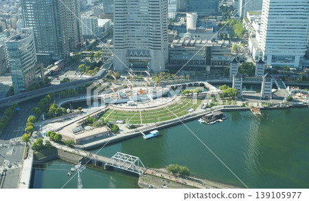 A panoramic view of the Nippon Maru Memorial Park in Yokohama. 139105977