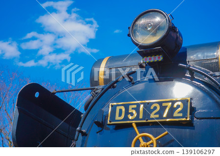 Blue sky and locomotive lights 139106297