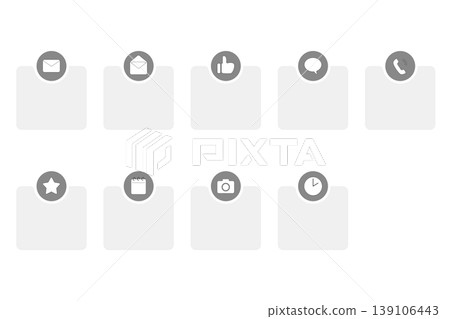 灰色圖示卡片 UI 集 139106443