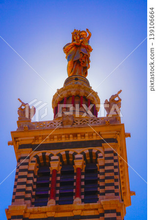 The top of the Marseille golden statue The top of the Marseille golden statue 139106664
