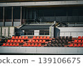Red seats in the stands 139106675