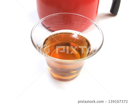 Barley tea brewed in a pot, served cold. Barley tea brewed in a pot, served cold. 139107372