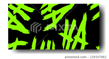 Lime green joker laughing text on black background. Aggressive gritty "HA HA" font for Halloween and comic designs. Vector Illustration 139107862