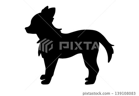 輪廓:吉娃娃犬側面照 輪廓:吉娃娃犬側面照 139108083