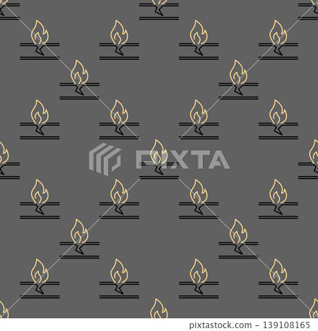 Flame from broken oil pipe vector colored seamless pattern 139108165