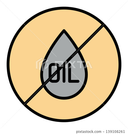 Oil Prohibition vector colored icon or design element Oil Prohibition vector colored icon or design element 139108261